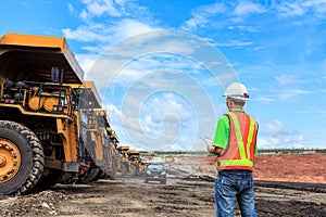 Worker in lignite mine