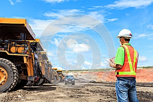 Worker in lignite mine