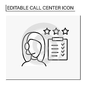 Worker line icon