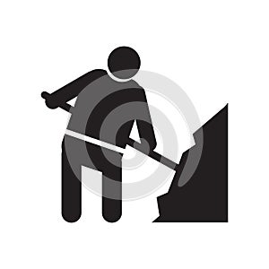 Worker loading icon vector sign and symbol isolated on white background, Worker loading logo concept