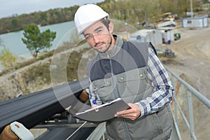 Worker in outdoor site