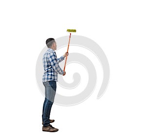 Worker - painter on white background