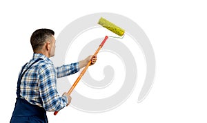 Worker - painter on white background