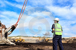 Worker in Pit