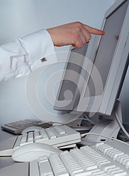 IT Worker pointing