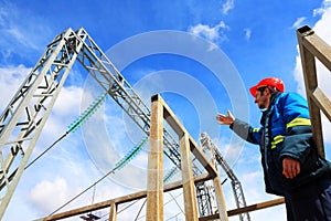 Worker at power plant