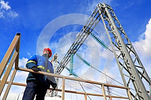 Worker at power plant