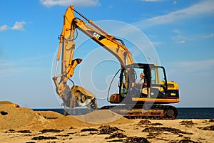 Replenishing the beach after a storm