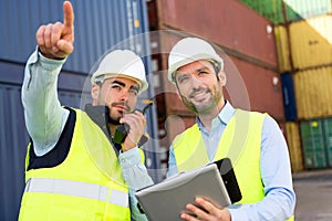 Worker shows to supervisor security system setting up