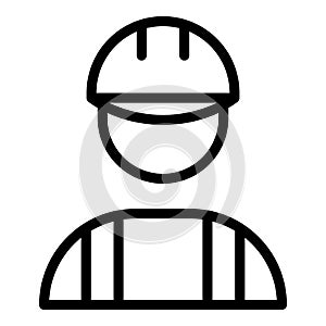 Worker silhouette icon, outline style