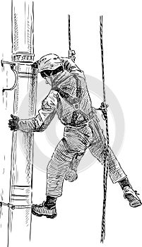 Worker steeplejack