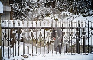 worker throwing snow