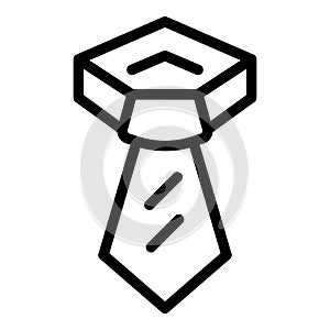 Worker tie icon, outline style