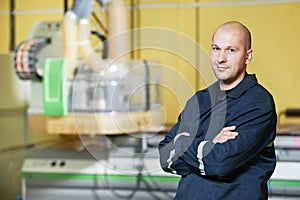 Worker at tool workshop