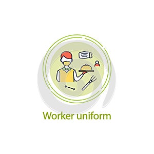 Worker uniform concept line icon