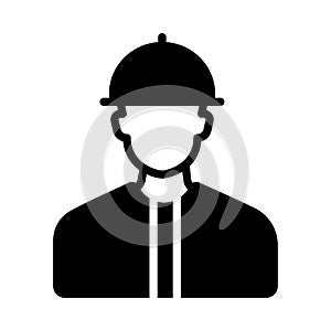 Worker vector glyph flat icon