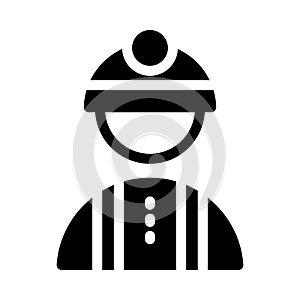 Worker vector glyph flat  icon