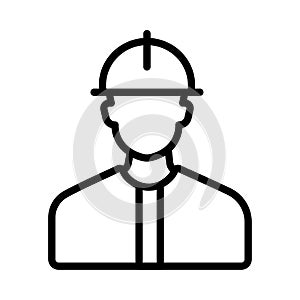 Worker vector thin line icon