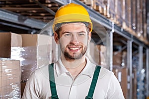 Worker in warehouse