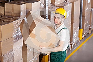 Worker in warehouse