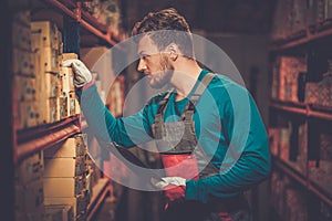 Worker on a warehouse