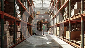 a worker in warehouse.AI generated image