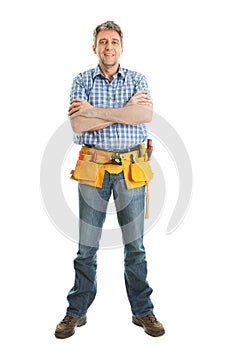 Worker wearing hard hat