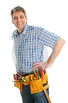 Worker wearing hard hat