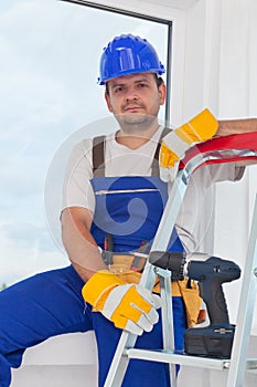 Worker on well deserved break