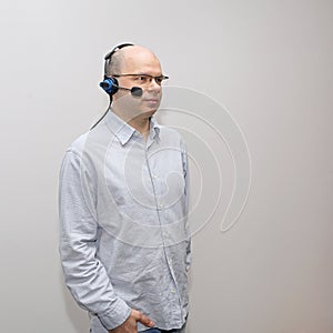 Worker Wired Headset Communication