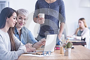 Workers at advert agency photo