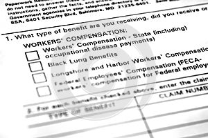 Workers Compensation Application Form photo