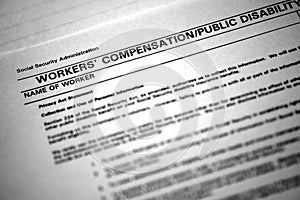 Workers Compensation Forms Injured on the Job photo