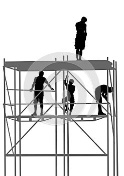 Workers on construction