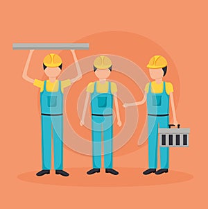 Workers construction equipment