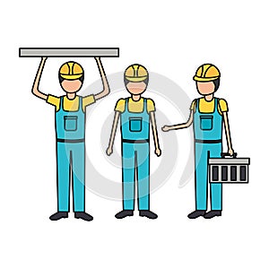 workers construction equipment