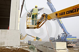 Workers on construction site