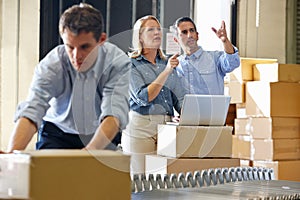 Workers In Distribution Warehouse