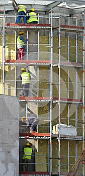 Workers on falsework photo