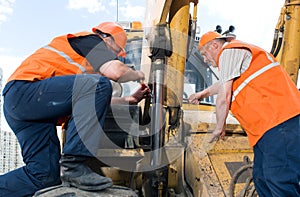 Workers on the job photo