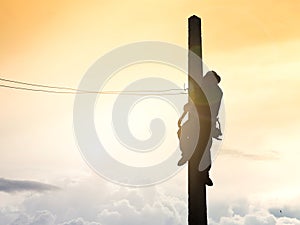 Workers maintenance setting up