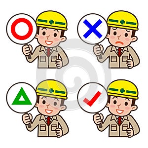 Workers with a panel of correct and incorrect answers