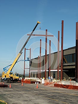 Workers and Steel Beams