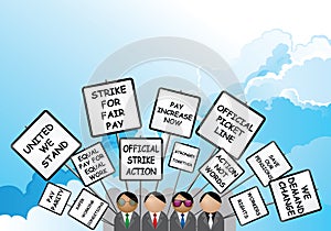 Workers on strike