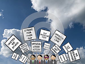 Workers on strike photo