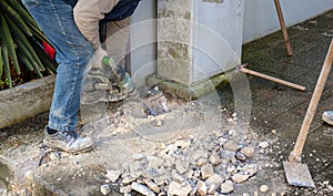 Workers using Jackhammer