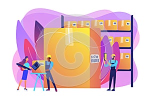 Barcode scanning concept vector illustration