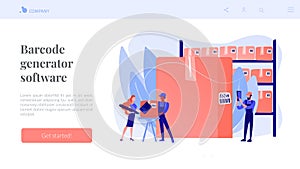 Barcode scanning concept landing page