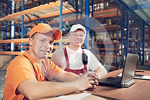 Workers in warehouse