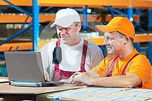 Workers in warehouse